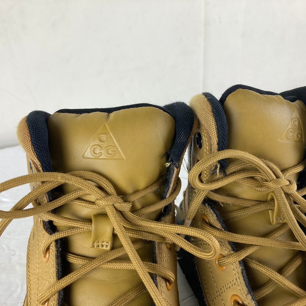 Nike ACG Woodside 2 Boys Kids 3Y Brown Leather Waterproof Boots Hiking Rain Snow - Picture 9 of 10